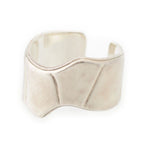 Hermes Memoire Croco Bamboo Pattern Ring Ali Silver