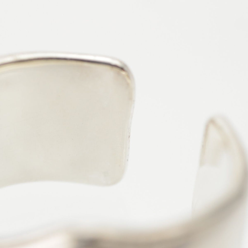 Hermes Memoire Croco Bamboo Pattern Ring Ali Silver — view 8