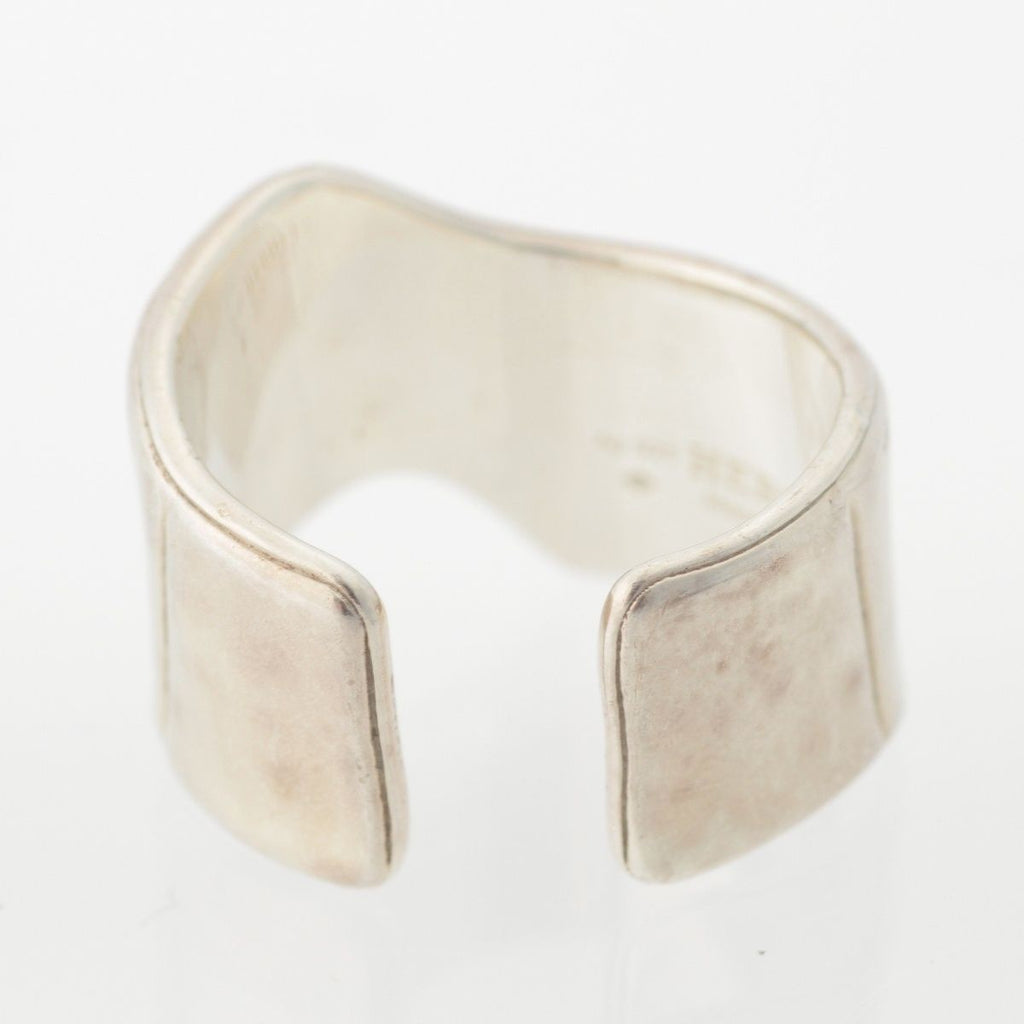 Hermes Memoire Croco Bamboo Pattern Ring Ali Silver — view 4