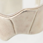 Hermes Memoire Croco Bamboo Pattern Ring Ali Silver — view 7