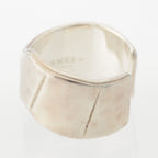 Hermes Memoire Croco Bamboo Pattern Ring Ali Silver — view 3