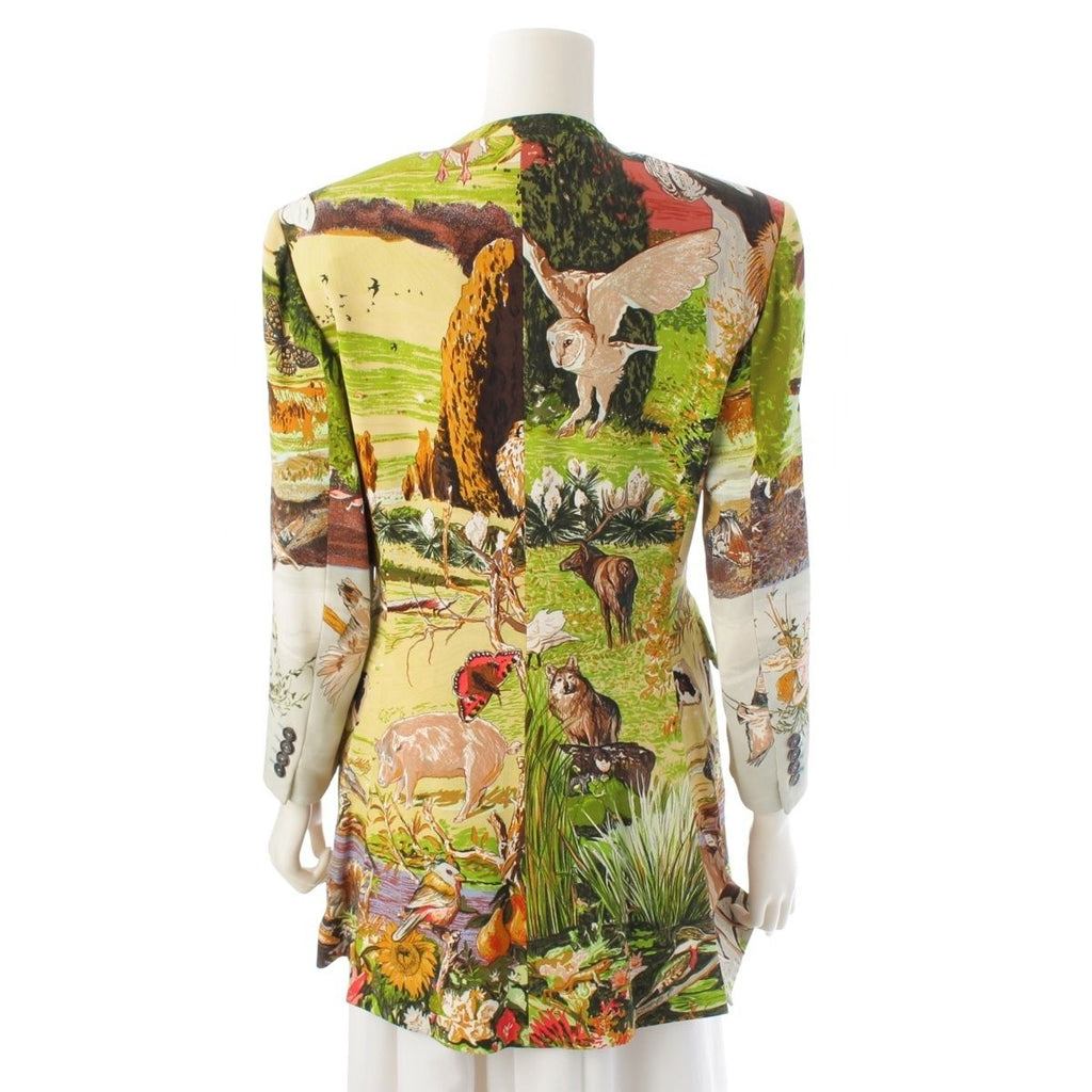 Hermes Silk Vintage Kermit Oliver Jardin Deden Ou Naturalia Garden of Eden — view 4