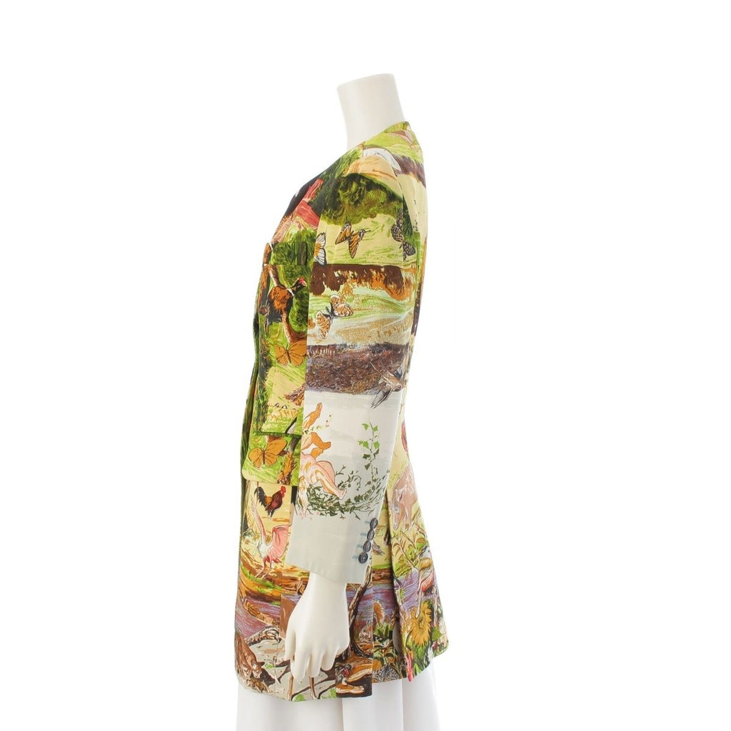 Hermes Silk Vintage Kermit Oliver Jardin Deden Ou Naturalia Garden of Eden — view 3