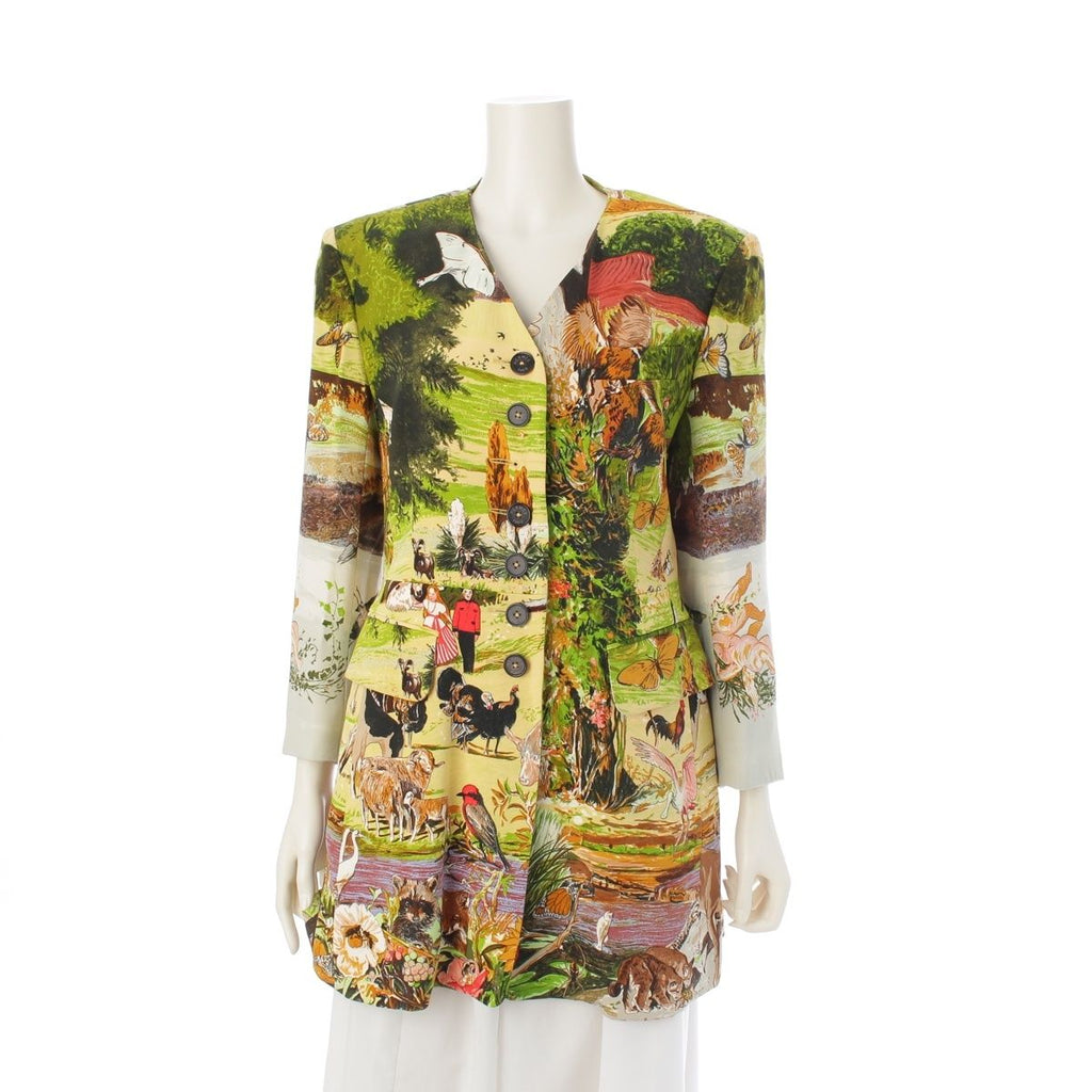 Hermes Silk Vintage Kermit Oliver Jardin Deden Ou Naturalia Garden of Eden