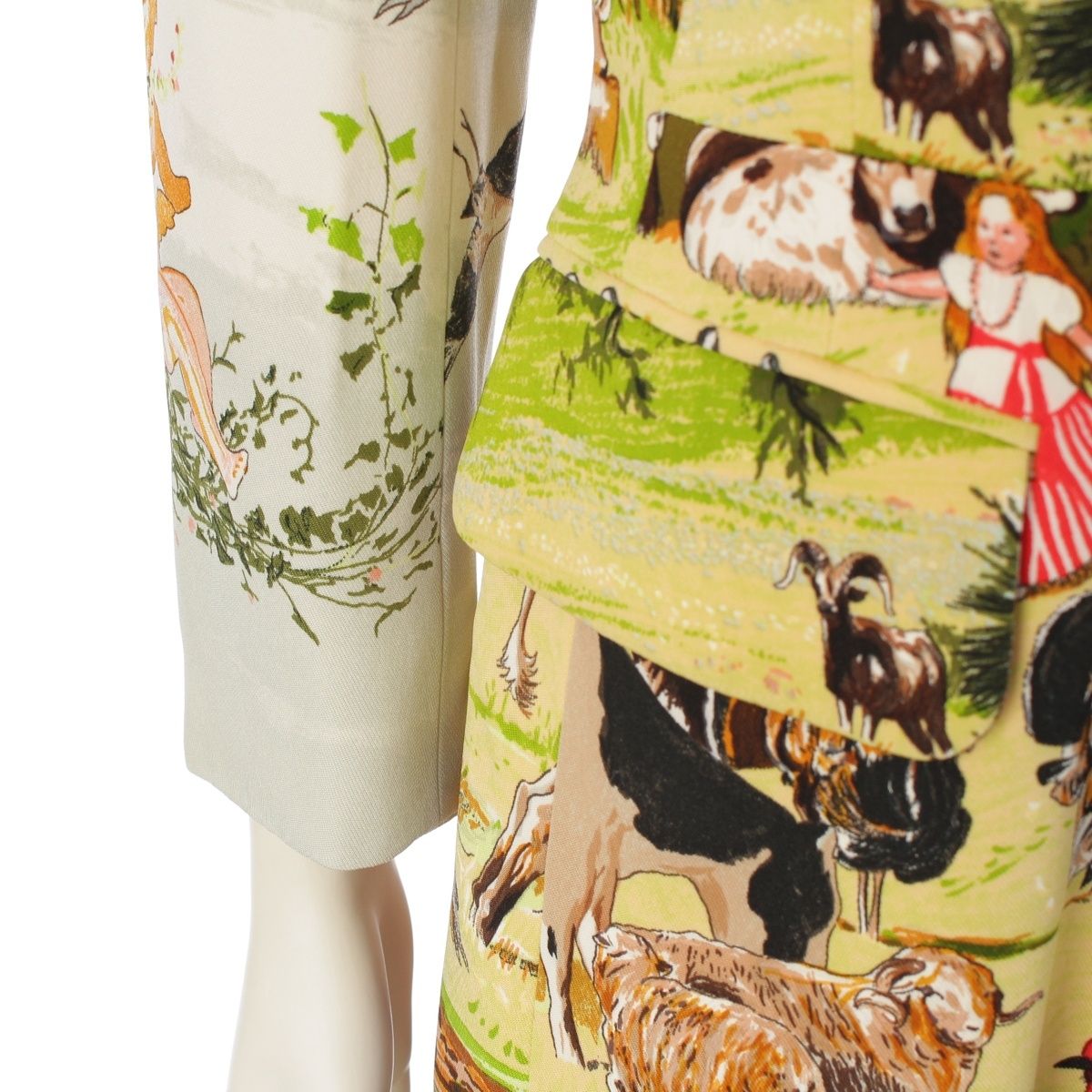 Hermes Silk Vintage Kermit Oliver Jardin Deden Ou Naturalia Garden of Eden — view 6