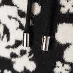 Chanel Cashmere Cotton CC Logo Clover Hoodie Knit Vest Top Black White 38 — view 8