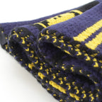 Hermes Bride de Gara Cashmere Ceremonial Bridle Long Knit Scarf Navy Yellow — view 8