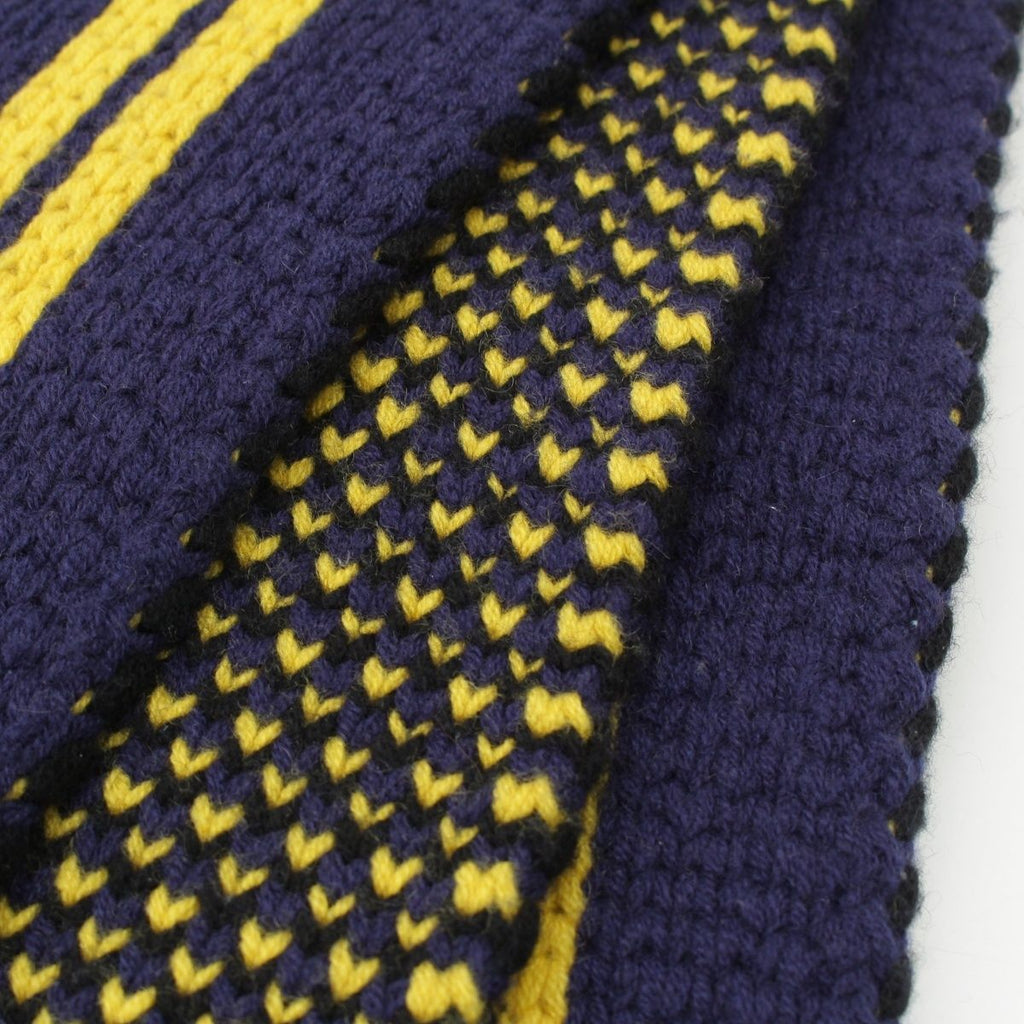 Hermes Bride de Gara Cashmere Ceremonial Bridle Long Knit Scarf Navy Yellow — view 6