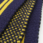 Hermes Bride de Gara Cashmere Ceremonial Bridle Long Knit Scarf Navy Yellow — view 6