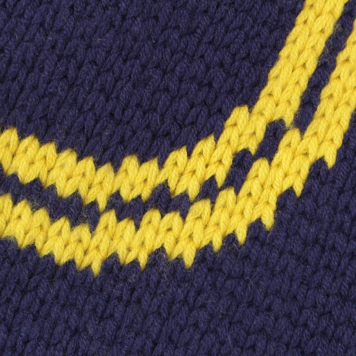 Hermes Bride de Gara Cashmere Ceremonial Bridle Long Knit Scarf Navy Yellow — view 5