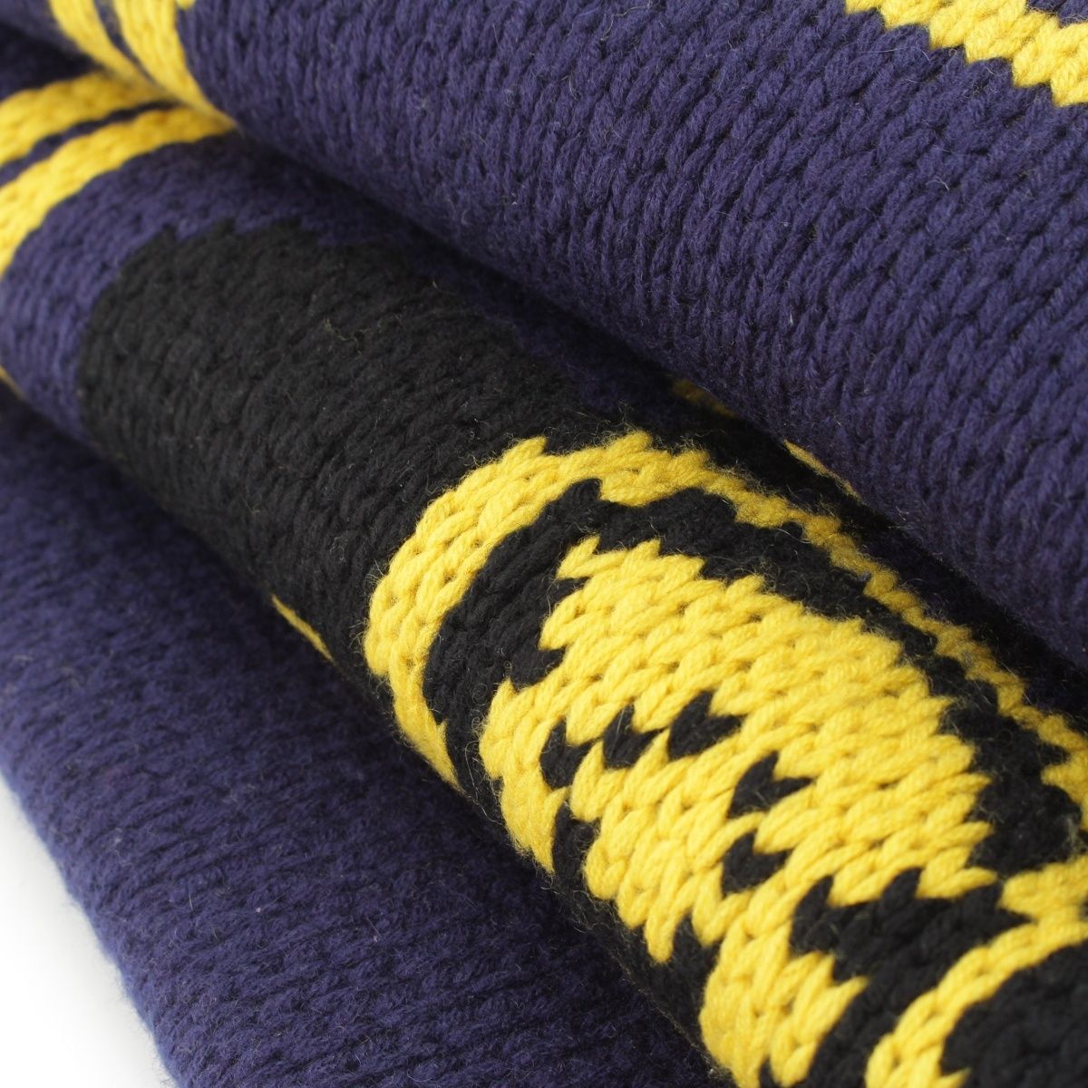 Hermes Bride de Gara Cashmere Ceremonial Bridle Long Knit Scarf Navy Yellow — view 7