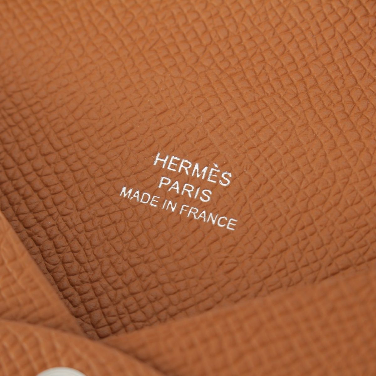Hermes Calvi Epsom Card Case Gold — view 6