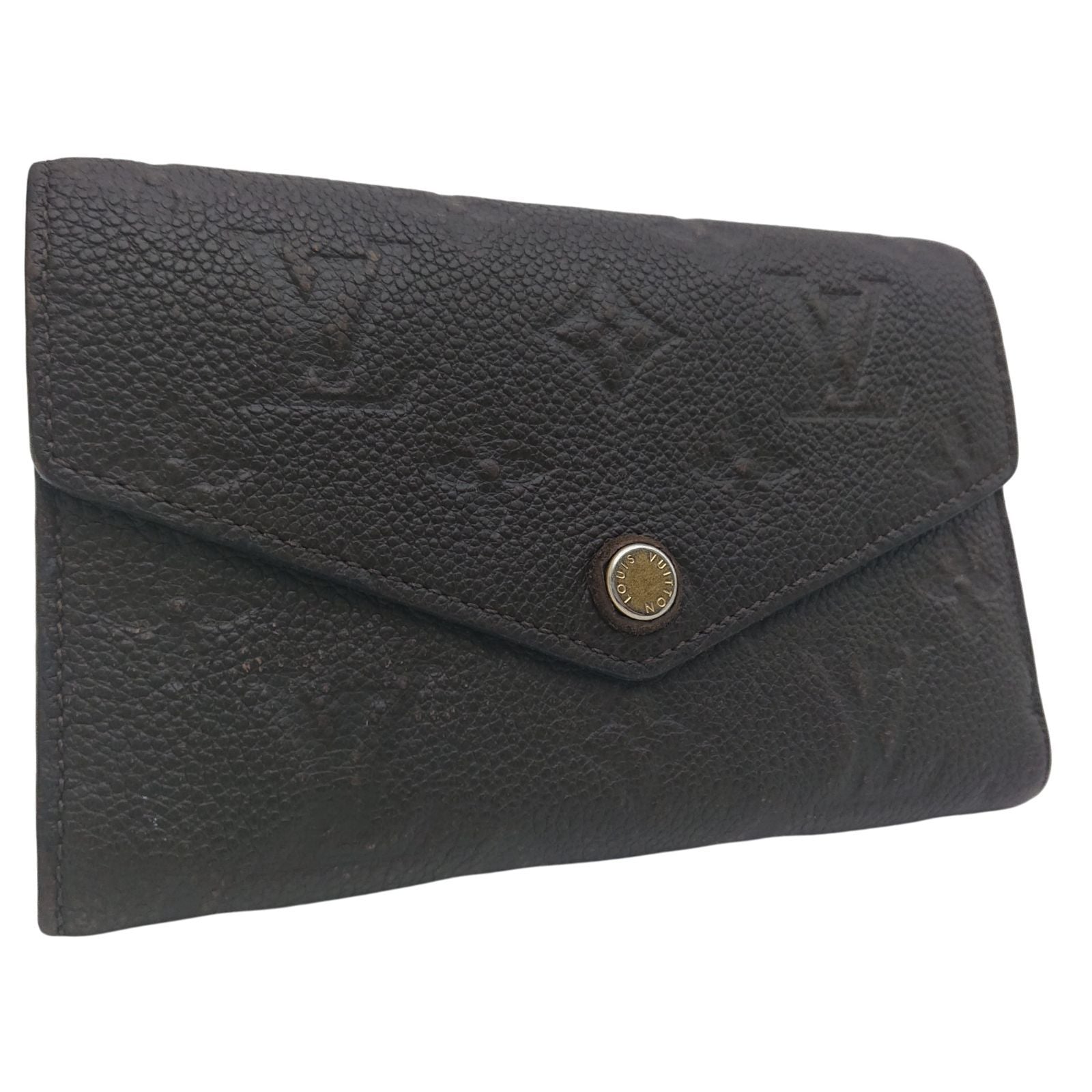 Louis Vuitton Portefeuille Curilles Compact Empreinte Brown Tail Trifold Wallet