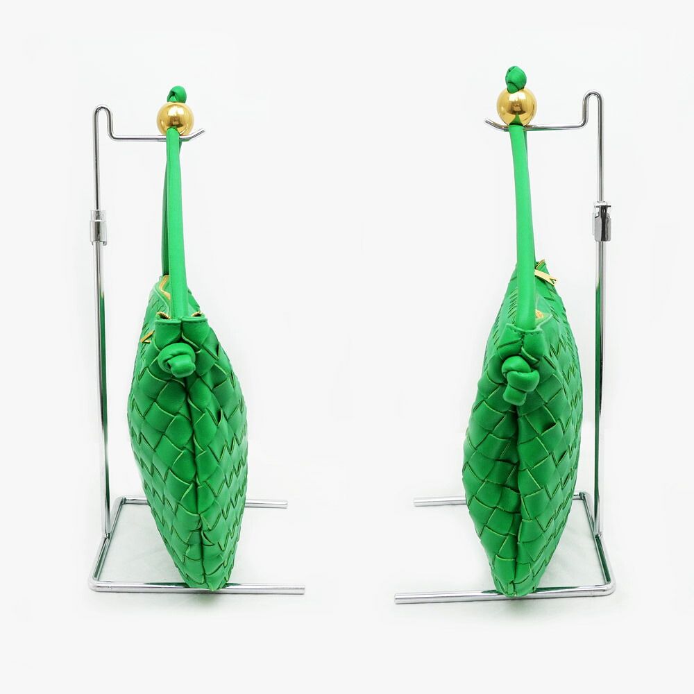 Bottega Veneta Midi Amturn Pouch Green Leather Shoulder — view 3