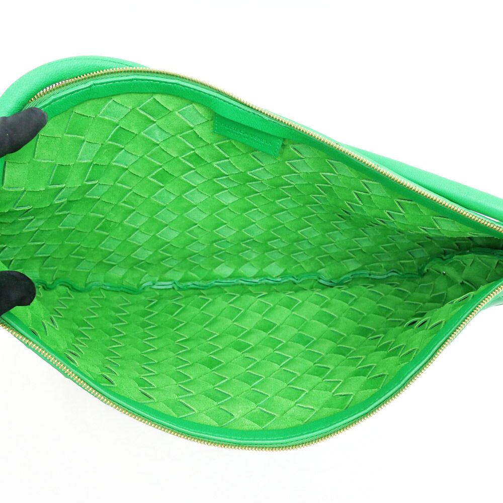 Bottega Veneta Midi Amturn Pouch Green Leather Shoulder — view 6