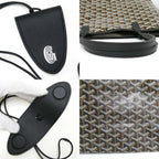 Goyard Saint Louis PM Black Tote Din Canvas Leather with Clip — view 8