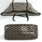 Goyard Saint Louis PM Black Tote Din Canvas Leather with Clip — view 4
