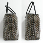 Goyard Saint Louis PM Black Tote Din Canvas Leather with Clip — view 3