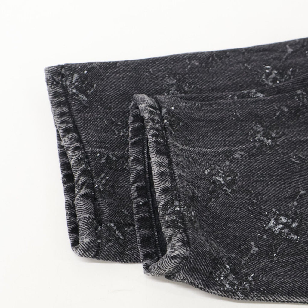 Chanel CC Logo Button Quilted Zip Fly Denim Pants 34 — view 7