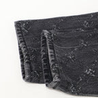Chanel CC Logo Button Quilted Zip Fly Denim Pants 34 — view 7