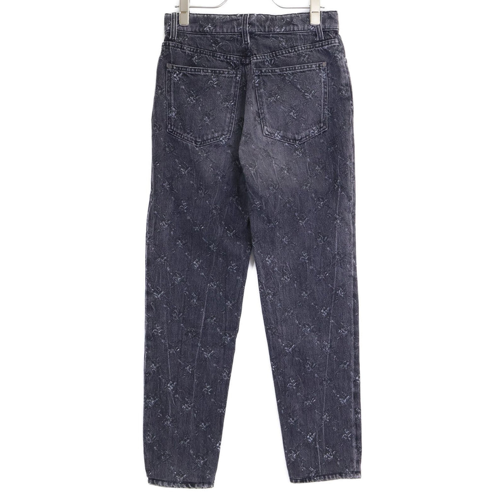 Chanel CC Logo Button Quilted Zip Fly Denim Pants 34 — view 2