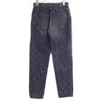 Chanel CC Logo Button Quilted Zip Fly Denim Pants 34 — view 2