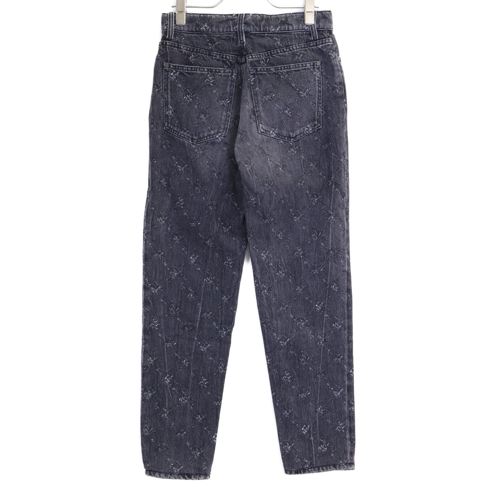 Chanel CC Logo Button Quilted Zip Fly Denim Pants 34 — view 2