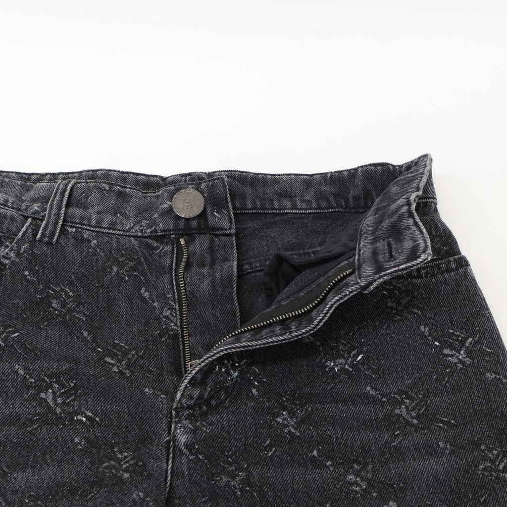 Chanel CC Logo Button Quilted Zip Fly Denim Pants 34 — view 5