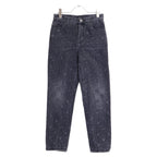 Chanel CC Logo Button Quilted Zip Fly Denim Pants 34
