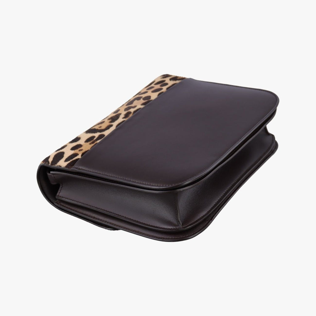 Celine Classic Box Leopard Dark Brown Box Calf Hair Shoulder — view 7