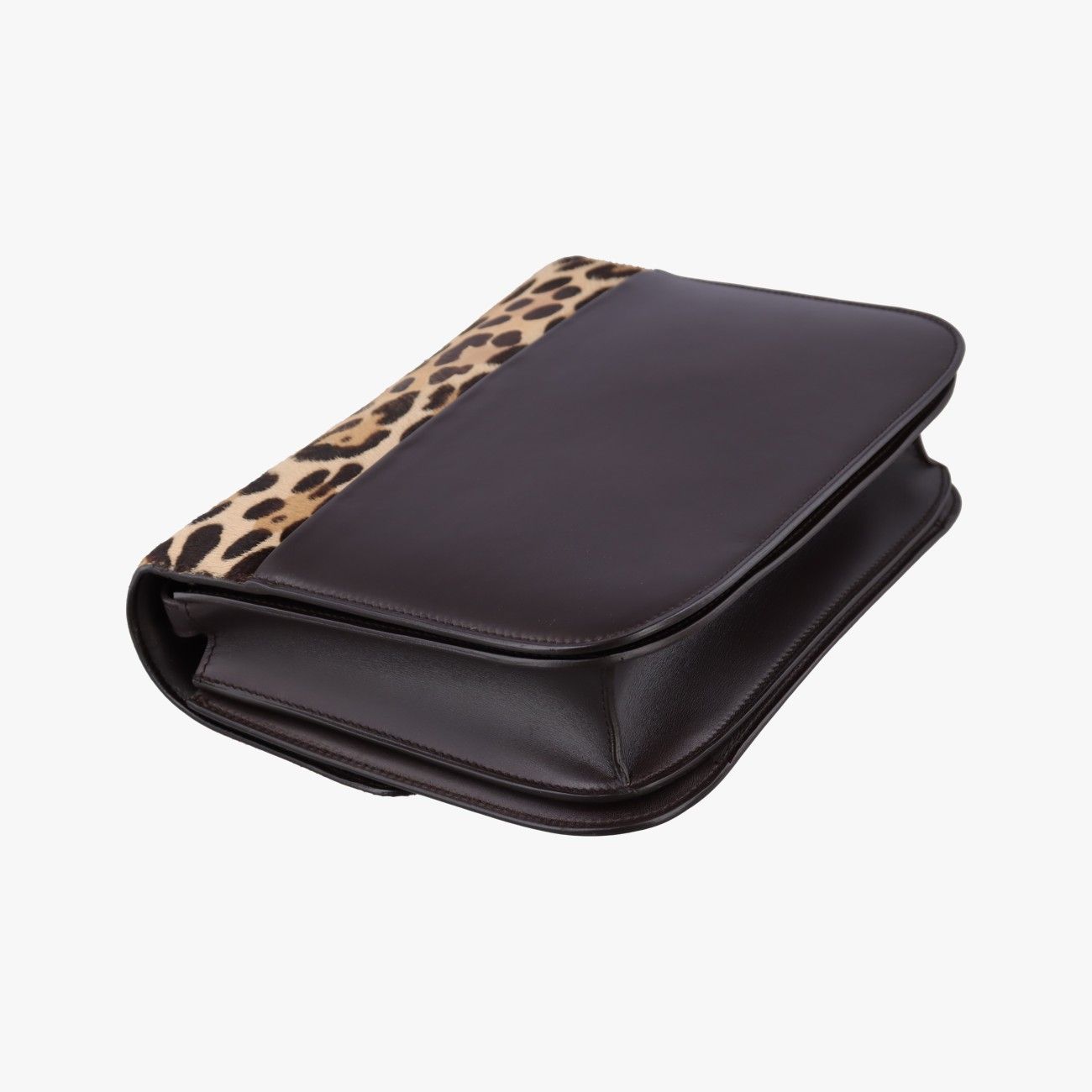 Celine Classic Box Leopard Dark Brown Box Calf Hair Shoulder — view 7