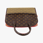 Louis Vuitton Monogram Studs Icon Brown Red Beige Canvas Calf Leather Hair — view 8