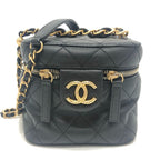 Chanel Shoulder Bag CC Logo Lambskin Black