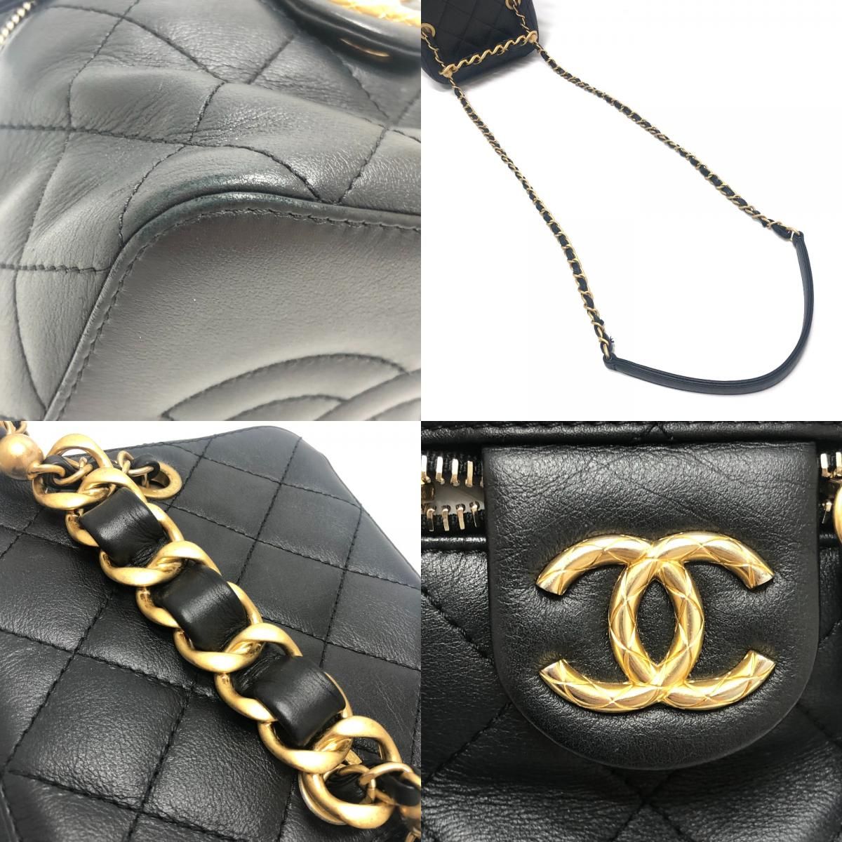 Chanel Shoulder Bag CC Logo Lambskin Black — view 7