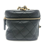 Chanel Shoulder Bag CC Logo Lambskin Black — view 4