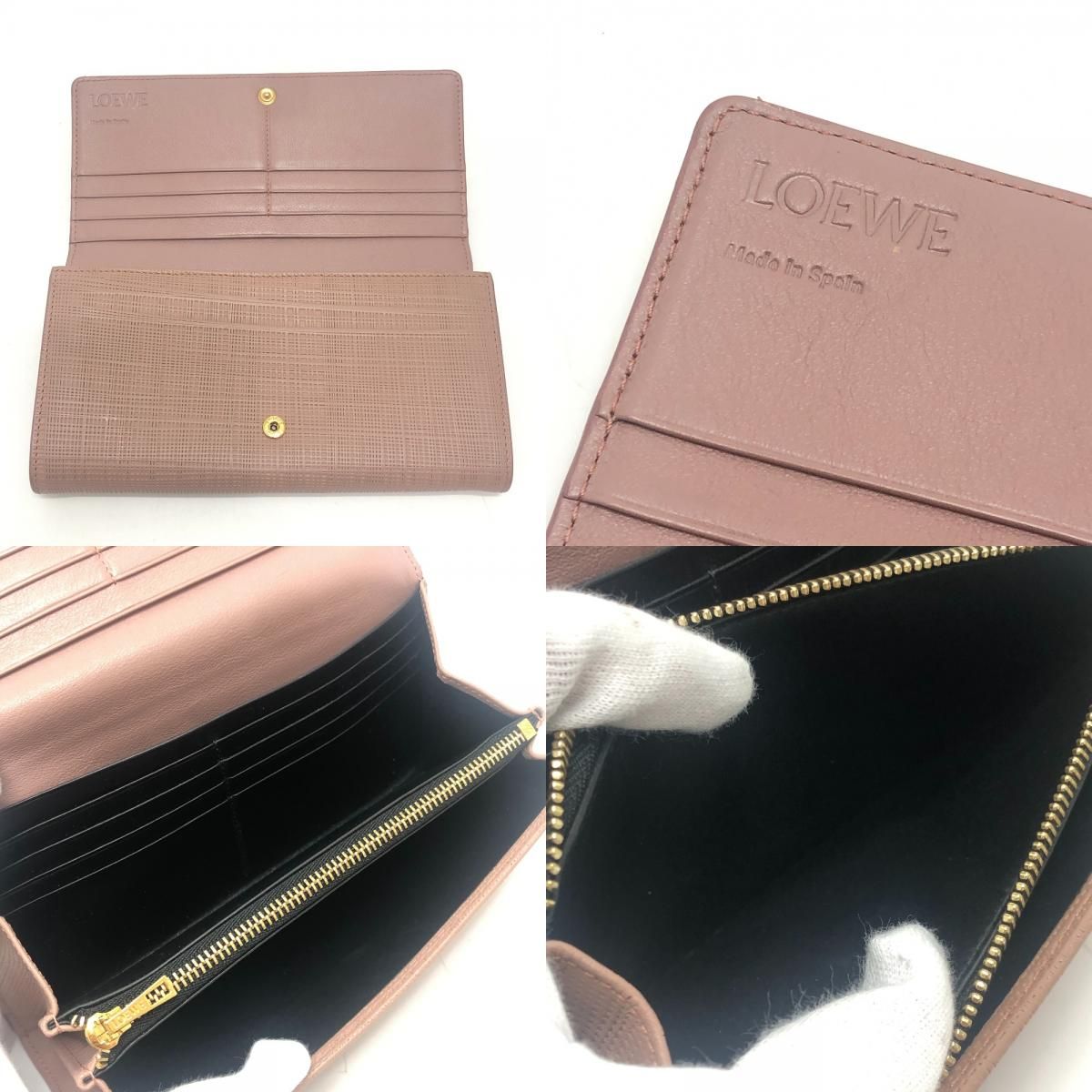 Loewe Wallet Anagram Logo GG Canvas Beige — view 8