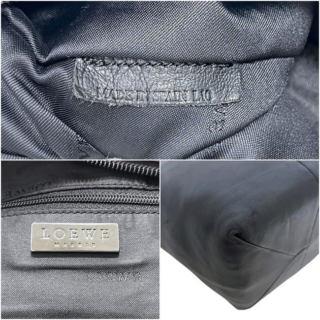 Loewe Handbag 10 Nappa Leather Black Vintage — view 3
