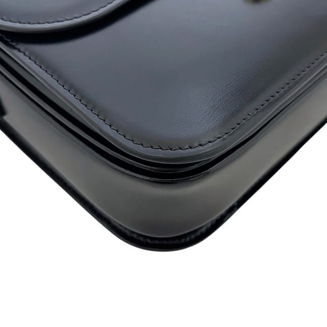 Celine Shoulder Bag Classic Calf Triomphe Leather Black — view 6