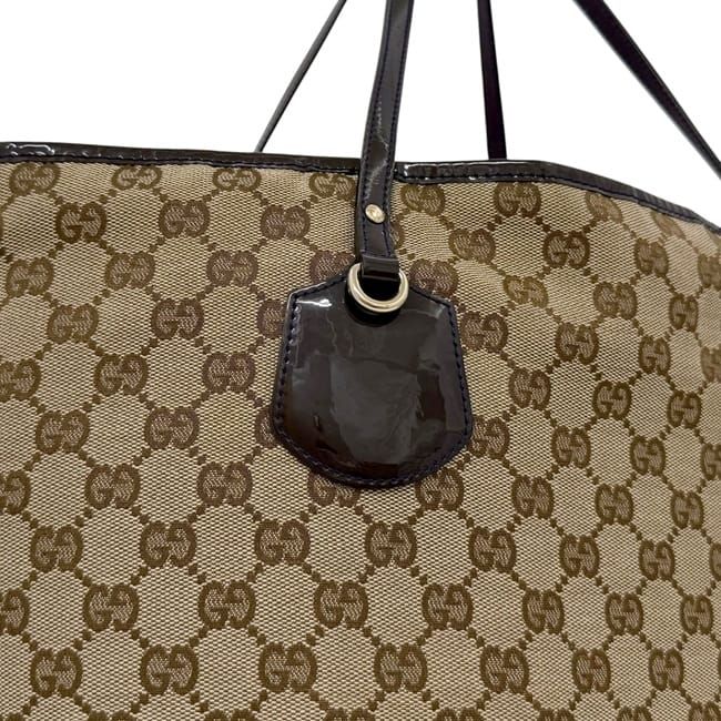 Gucci Tote GG Canvas Beige Purple — view 6