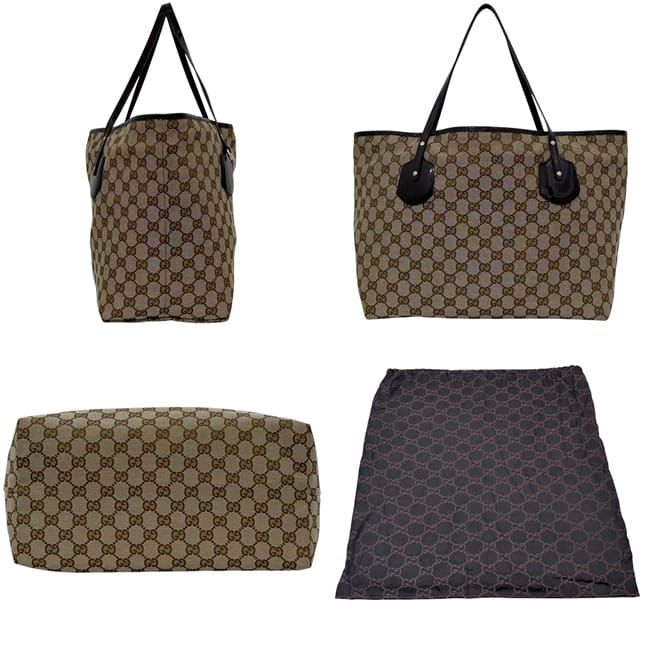 Gucci Tote GG Canvas Beige Purple — view 2