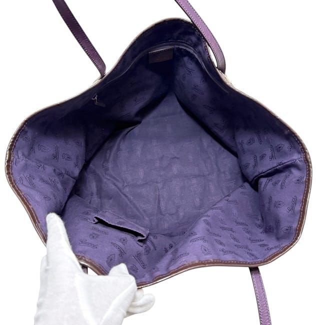 Gucci Tote GG Canvas Beige Purple — view 3