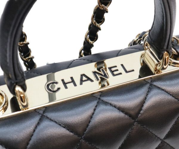 Chanel Black Lamb Gold Trendy CC Mini Top Handle — view 7