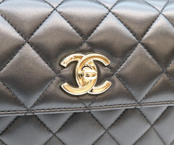 Chanel Black Lamb Gold Trendy CC Mini Top Handle — view 6