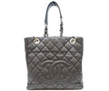 Chanel Black Caviar Silver Petite Shopping Tote PST