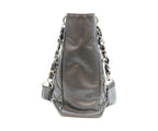 Chanel Black Caviar Silver Petite Shopping Tote PST — view 4