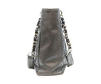 Chanel Black Caviar Silver Petite Shopping Tote PST — view 2