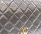 Chanel Black Lamb Full Flap Push Lock Quilted 23 — view 7