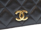 Chanel Black Lamb Full Flap Push Lock Quilted 23 — view 6