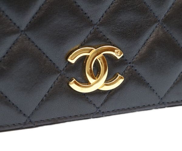Chanel Black Lamb Full Flap Push Lock Quilted 23 — view 6