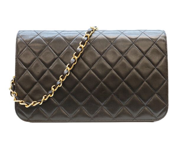 Chanel Black Lamb Full Flap Push Lock Quilted 23 — view 3